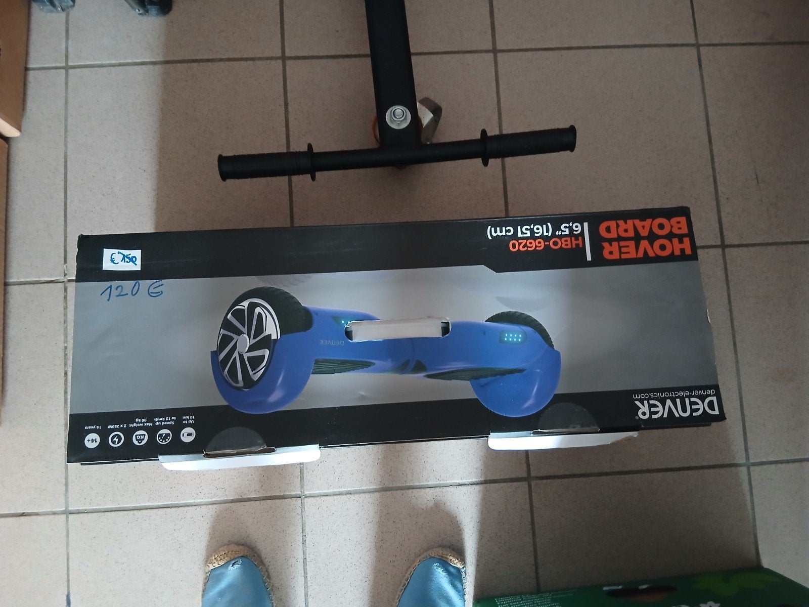 hooverboard met kar, Ophalen