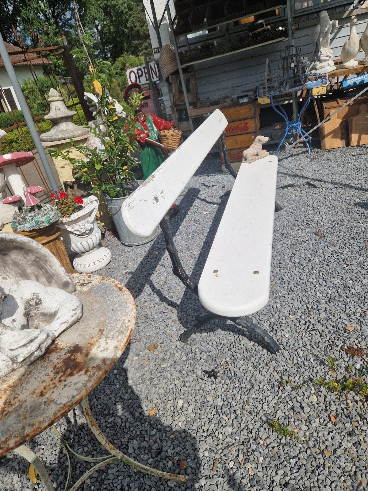 Ancien banc en bois+fond 1m85 €125, Enlèvement