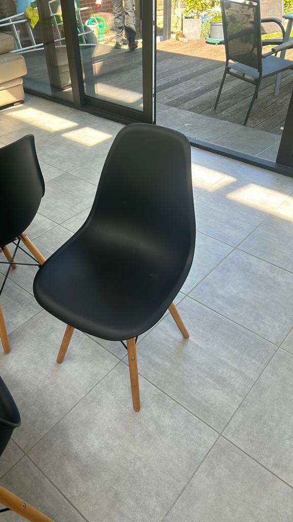 6 mooie zwarte stoelen, Huis en Inrichting, Stoelen, Ophalen, Zo goed als nieuw