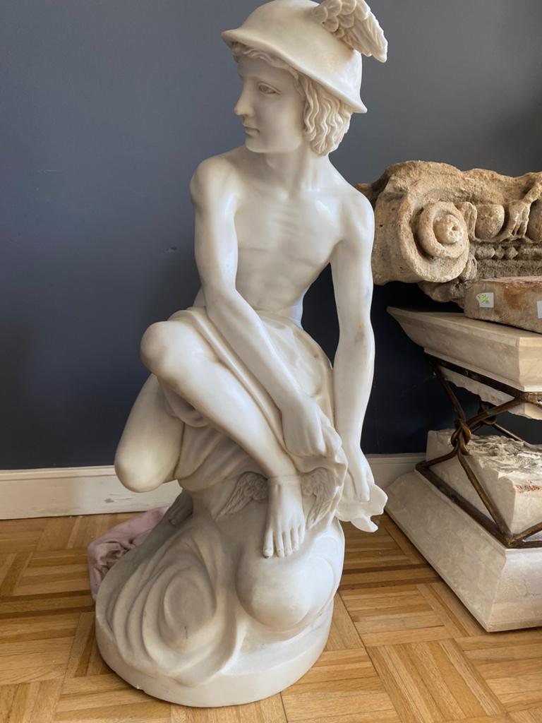 Mercurius bevestigt zijn vleugels, Antiek en Kunst, Ophalen, Wit