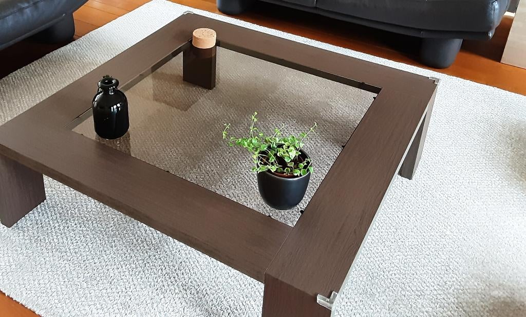 Salontafel, Huis en Inrichting, Tafels | Salontafels, Ophalen, Zo goed als nieuw, Vierkant, Modern