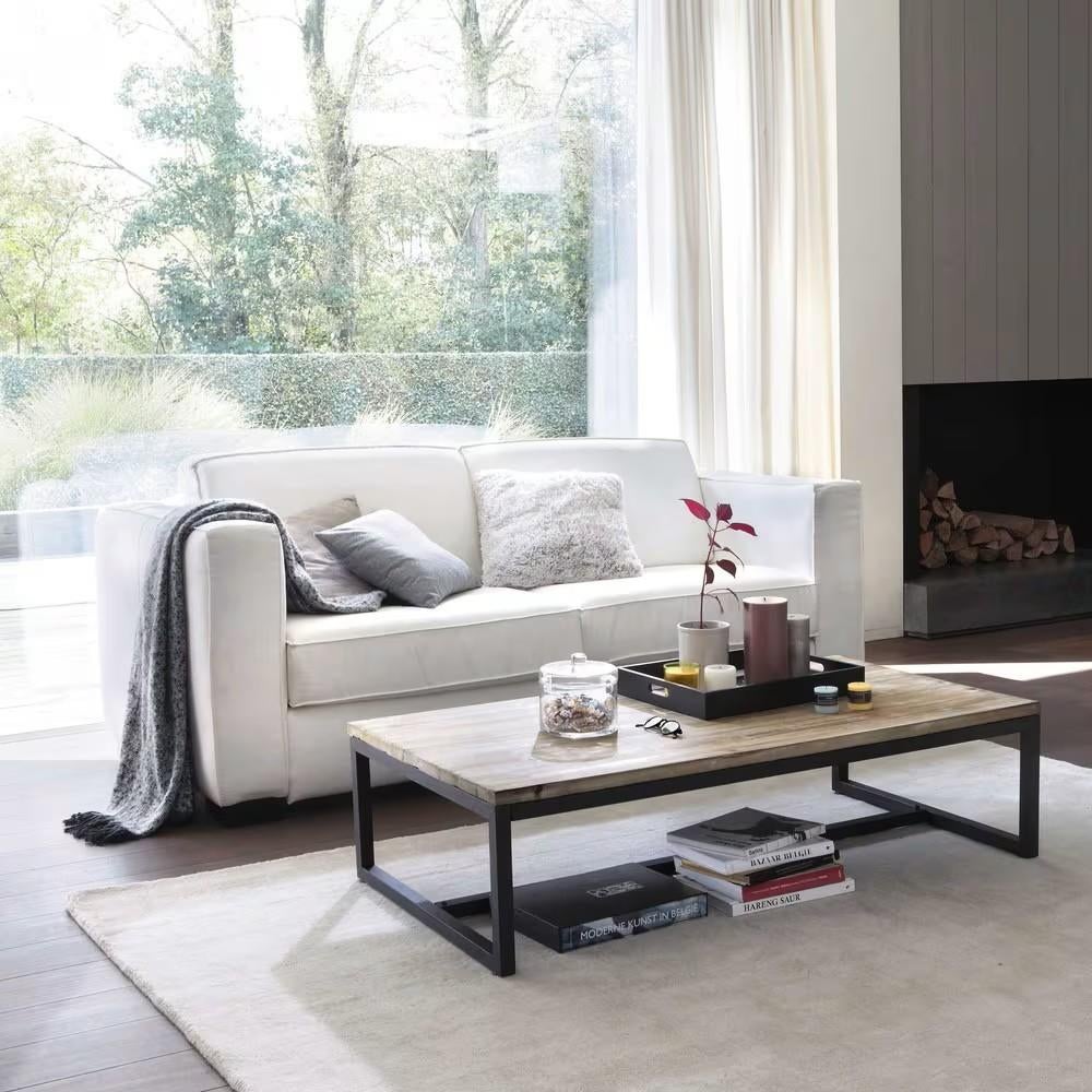 Table basse moderne bois et noir MAISON DU MONDE, Maison & Meubles, Tables | Tables de salon, 100 à 150 cm, Moins de 50 cm, Comme neuf
