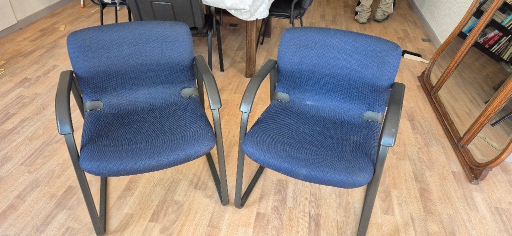 Paire de fauteuils de bureau Knoll, Enlèvement, Utilisé, Bleu, Chaise de bureau