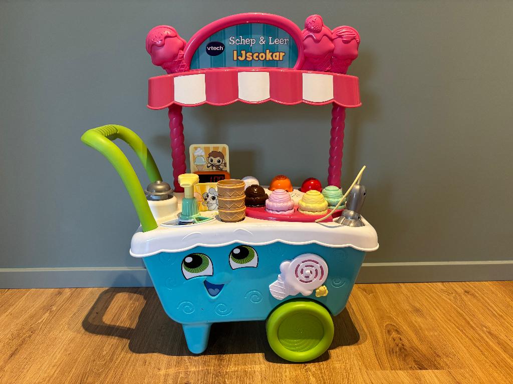 Vtech Schep en Leer Ijscokar, Ophalen, Zo goed als nieuw, 4 tot 6 jaar