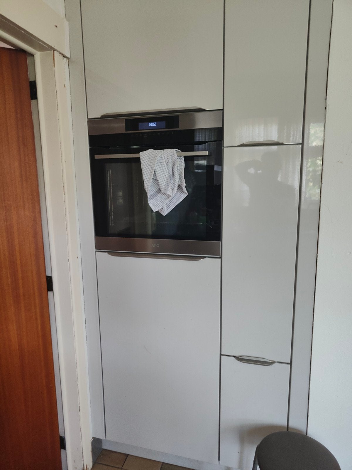 kleine keuken met oven, frigo, vaatwas, inductiefornuis 80cm, Ophalen, Gebruikt