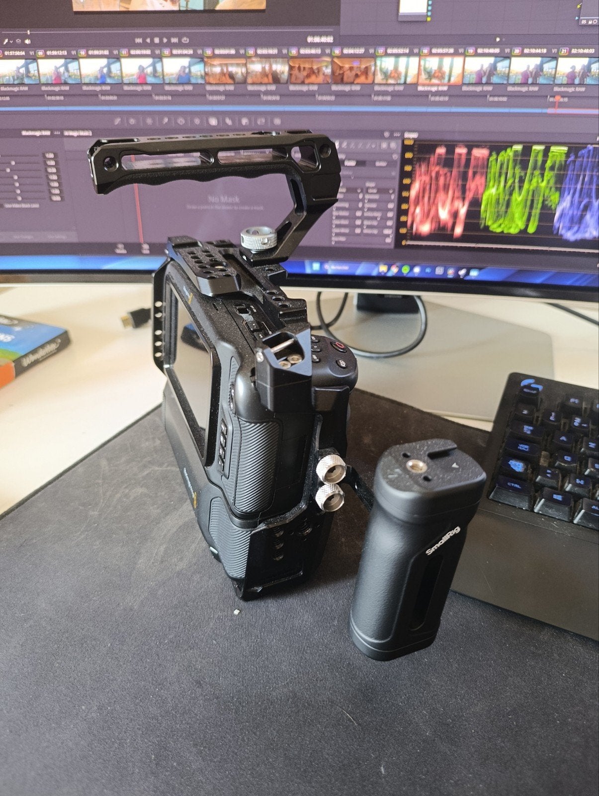 Blackmagic 4k + Grip + Kooi + Handvat