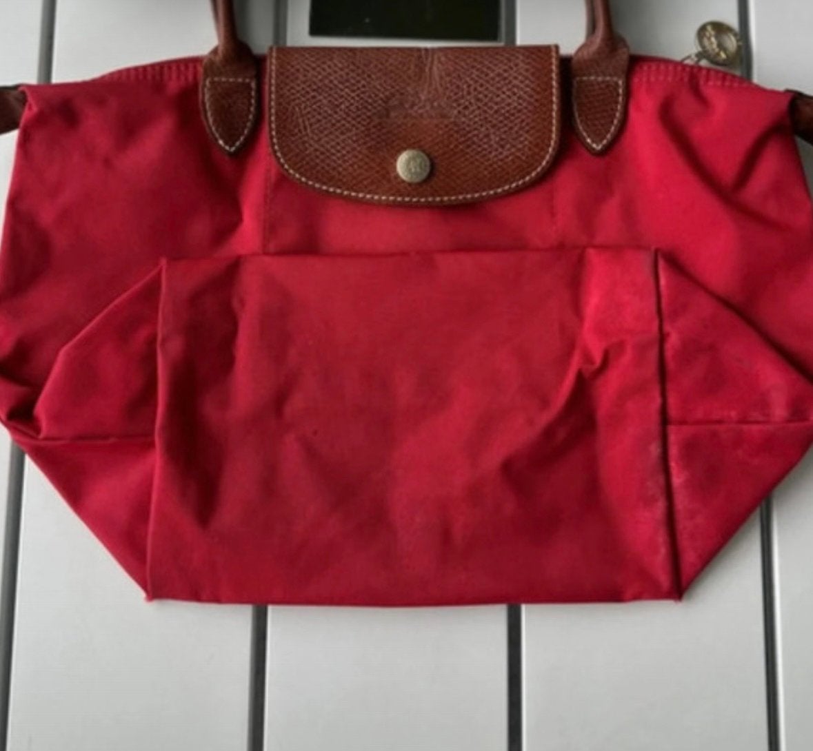Sac longchamp rouge S pliage, Enlèvement, Utilisé, Rouge