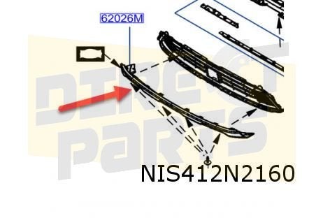Nissan Townstar (1/22-) (XFK) onderspoiler voorbumper (grijs, -, -, Nieuw, Bumper