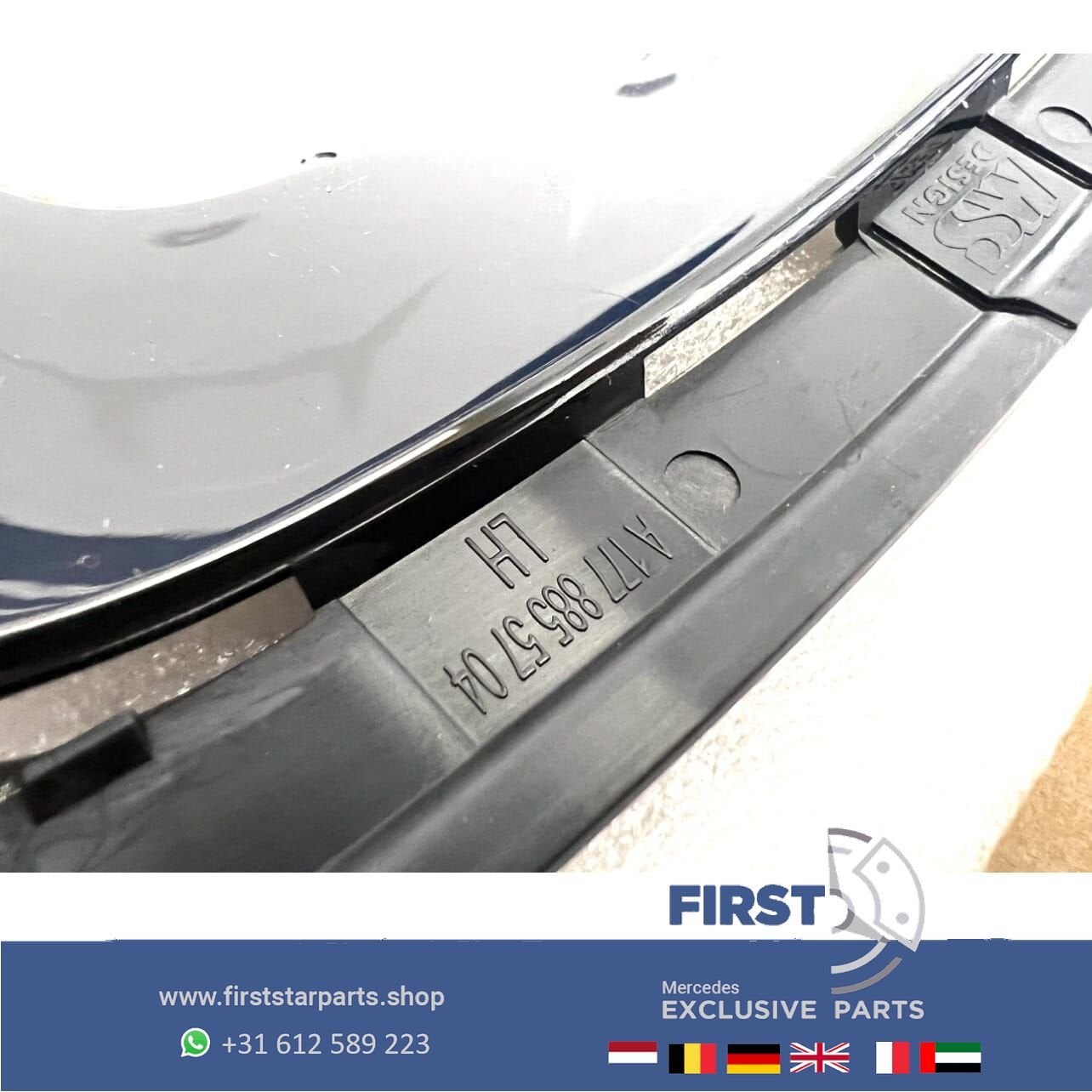 W177 A45 AMG ACHTERBUMPER AERO SPLITTER LINKS of RECHTS 2018, Gebruikt, Ophalen of Verzenden, Achter, -