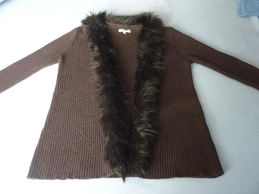 Vest met Pelskraag Odemai, Bruin, Ophalen of Verzenden, Zo goed als nieuw, Maat 36 (S)