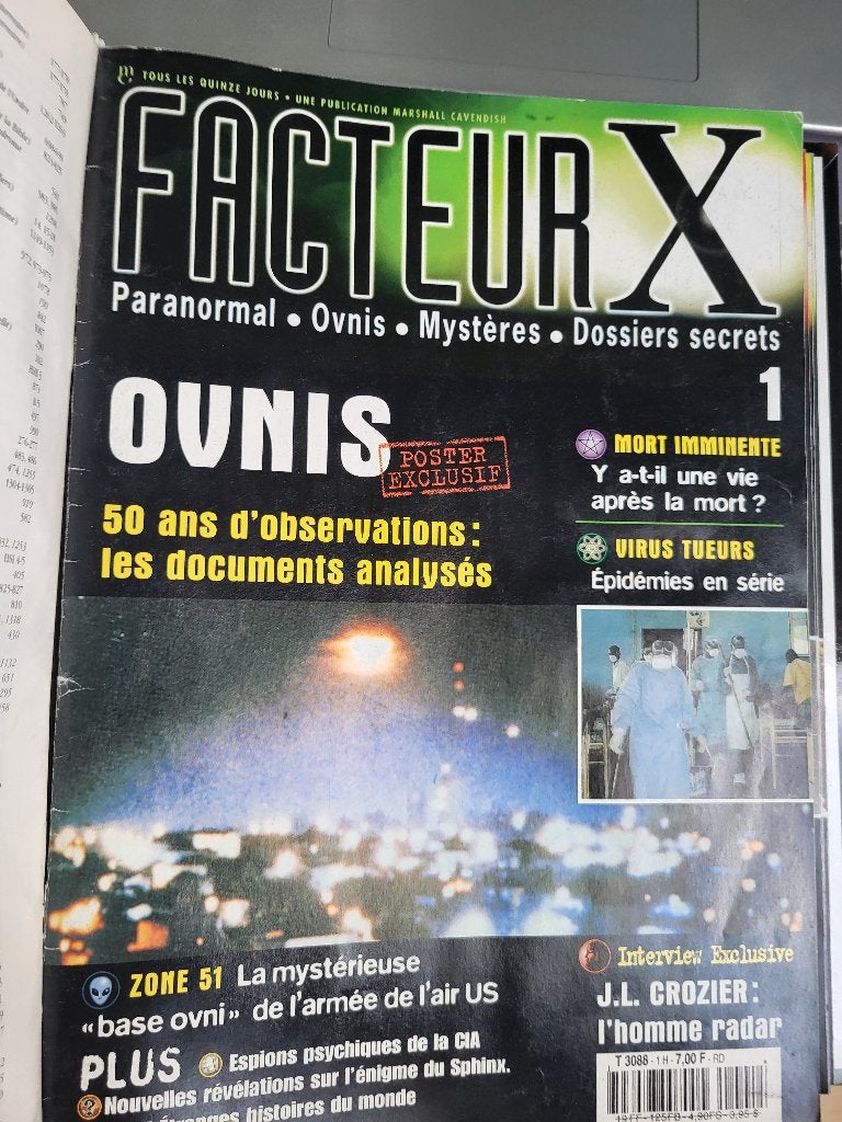 Collection complète magazine FACTEUR X + DOSSIERS OVNI, Collections, Revues, Journaux & Coupures, Enlèvement, 1980 à nos jours