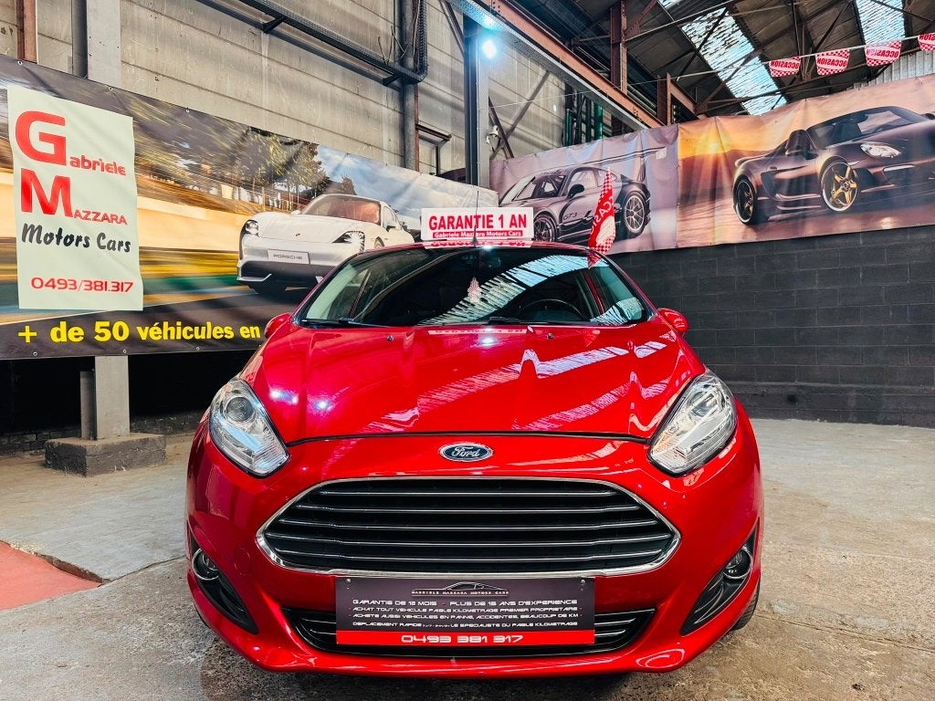 Ford Fiesta 1.0i Titanium Airco PDC, Rouge, Achat, Euro 6, Entreprise