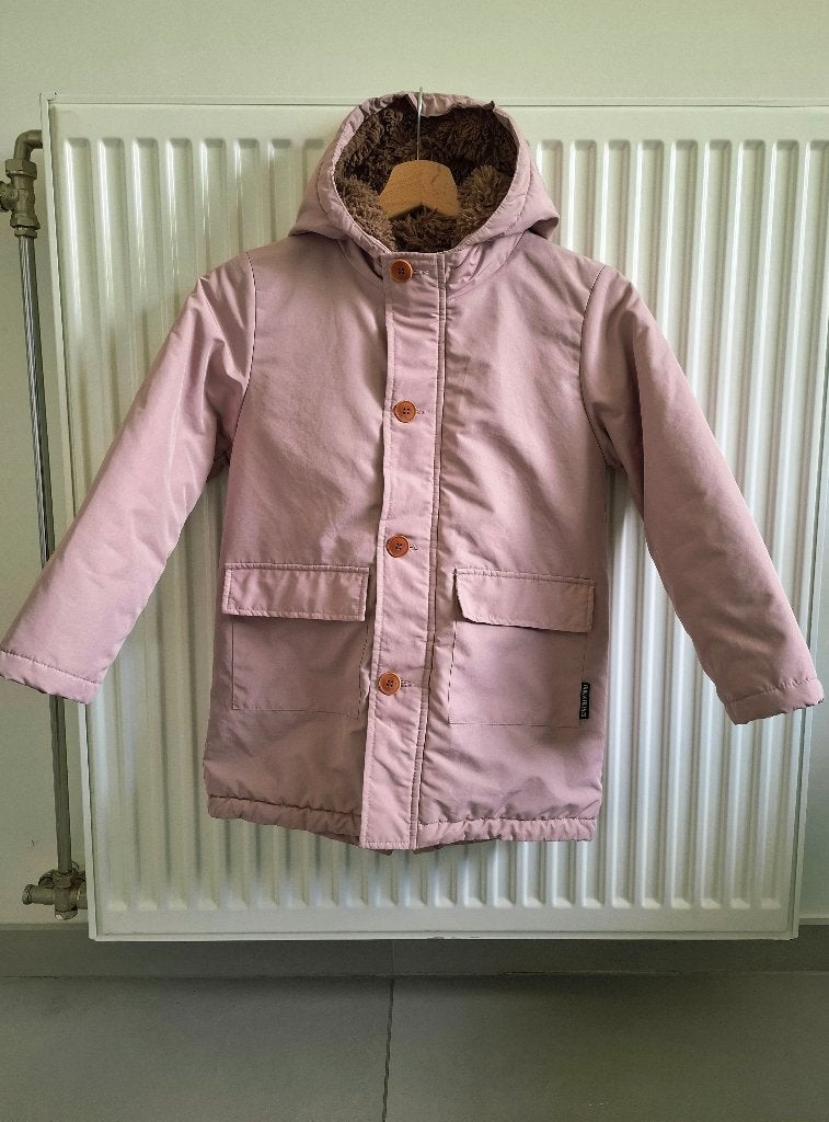 Parka d'hiver Filou & Friends rose — Taille 128 (8 ans), Enlèvement ou Envoi, Utilisé, FILOU & FRIENDS., Fille