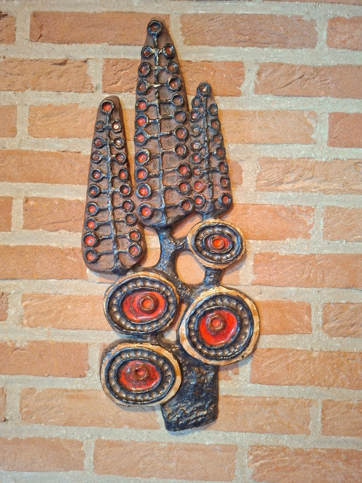 Sculpture murale en céramique, Antiquités & Art, Décoration murale, Pierre ou céramique, Abstrait, 50 - 100 cm
