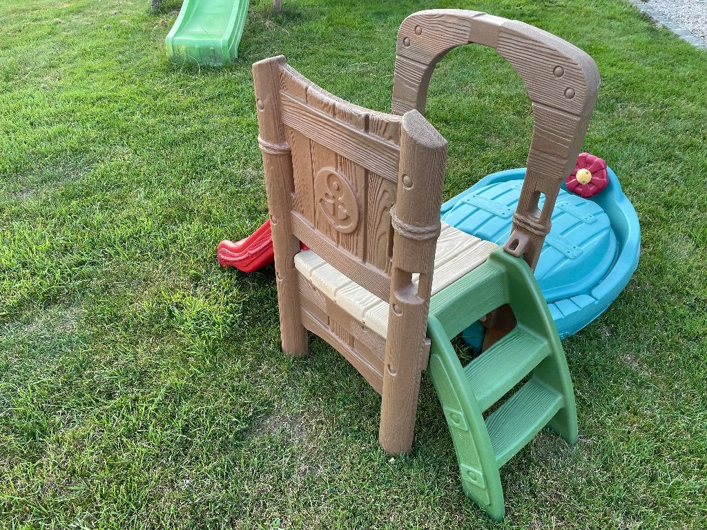 Babyglijbaan met afdekbaar babyzwembadje/zandbakje, Kinderen en Baby's, Speelgoed | Buiten | Speeltoestellen, Ophalen, Zo goed als nieuw