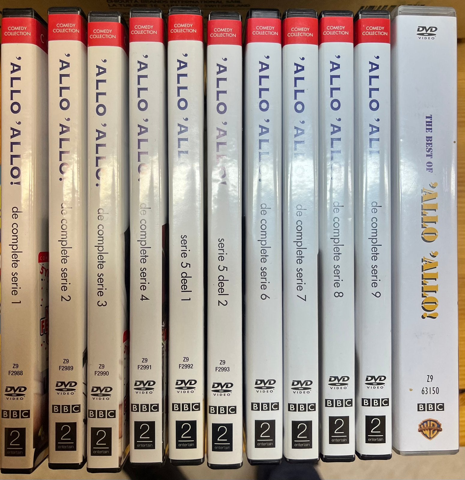 BBC Comedy Collection ALLO ALLO COMPLEET 9 series, Cd's en Dvd's, Ophalen, Zo goed als nieuw, Engels, Nederlands