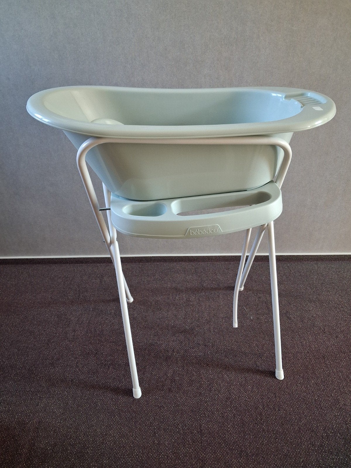 Bébé-jou babybadje op staander incl. baby support, Ophalen, Gebruikt, Badje, Bébé-jou