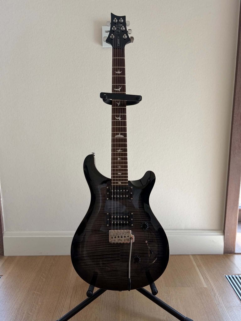 PRS SE Custom 24 – Charcoal Burst – 2020 - Inclusief Gigbag, Musique & Instruments, Enlèvement, Comme neuf, Solid body, Paul Reed Smith