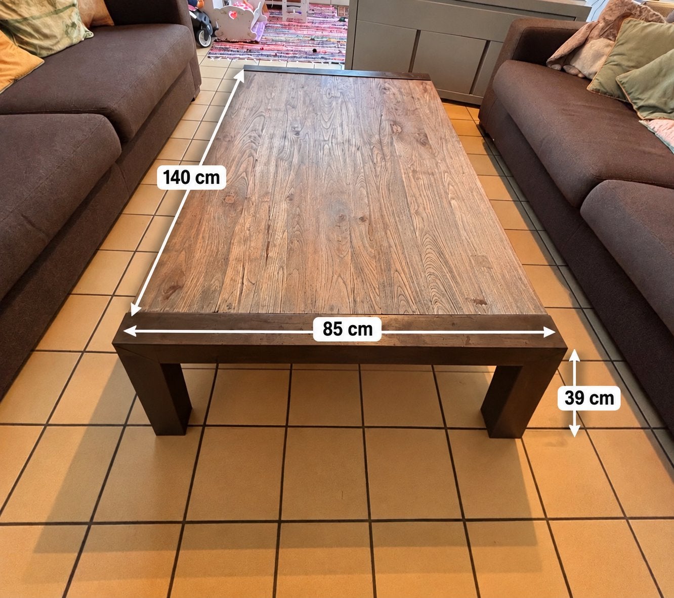 Table basse PIB Paris, Maison & Meubles, Enlèvement, Comme neuf, Teck