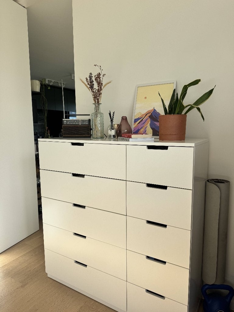 Witte ladekast 120x120x47, Ophalen, Gebruikt, 100 tot 150 cm, 5 laden of meer