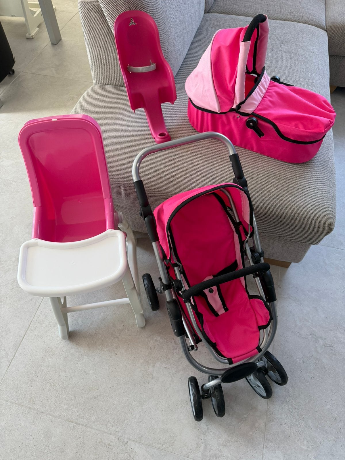 Pakket speelgoed buggy 2in1, eetstoel, fietsstoel, Kinderen en Baby's, Ophalen, Zo goed als nieuw