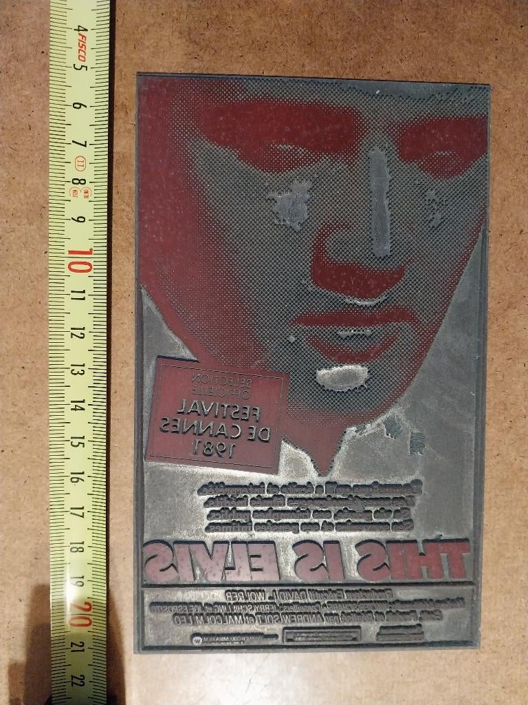 drukplaat "This is Elvis" 1981, Verzamelen, Ophalen of Verzenden, Gebruikt, Film, Overige typen
