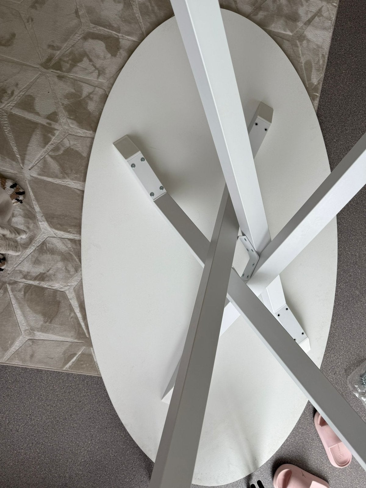 Ovale eettafel, Huis en Inrichting, Ophalen, 50 tot 100 cm, Zo goed als nieuw, Vijf personen of meer