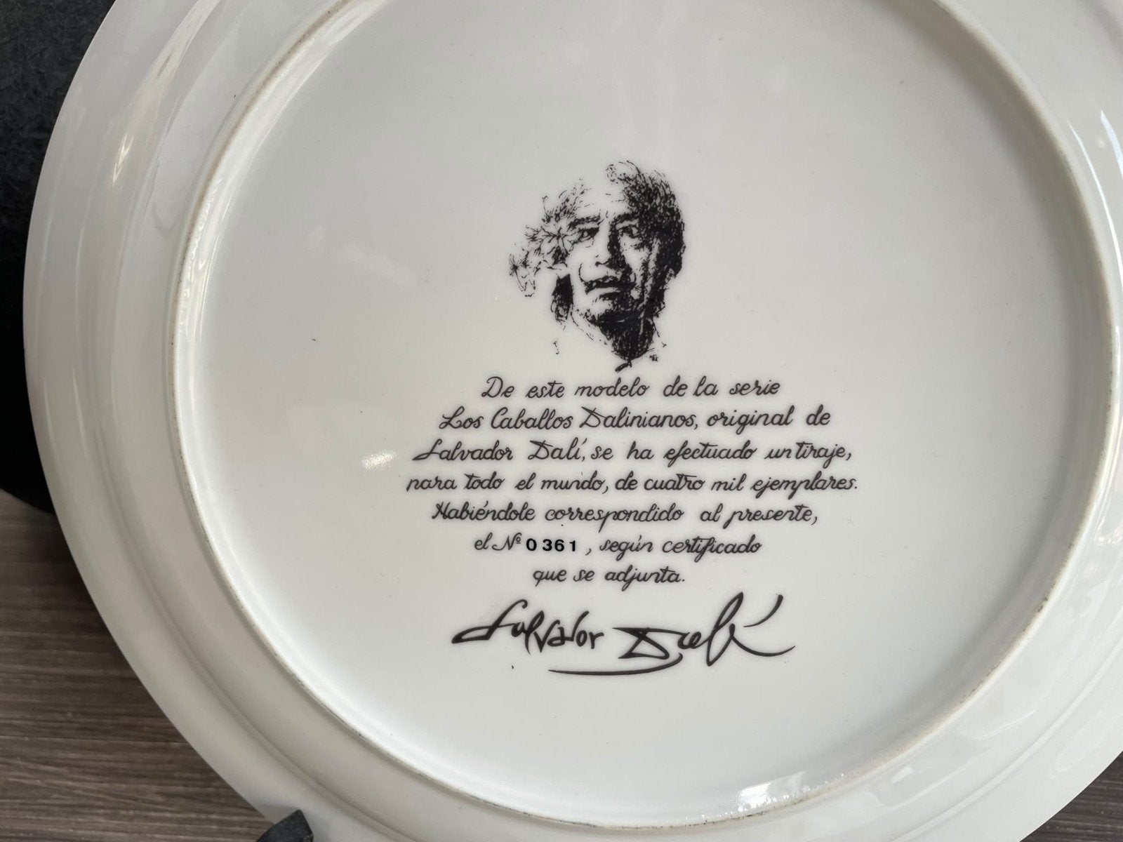 Set van 2 Salvador Dalí porseleinen verzamelborden, Ophalen