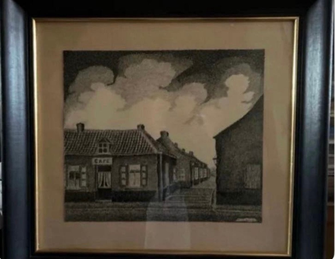 Gesigneerd schilderij uit 1959, Antiek en Kunst, Kunst | Etsen en Gravures, Ophalen, Gesigneerd