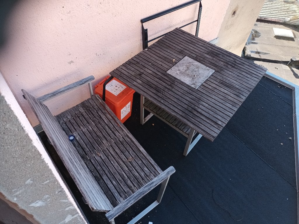 Table et Banc de Jardin - GRATUIT, Jardin & Terrasse, Enlèvement, Utilisé