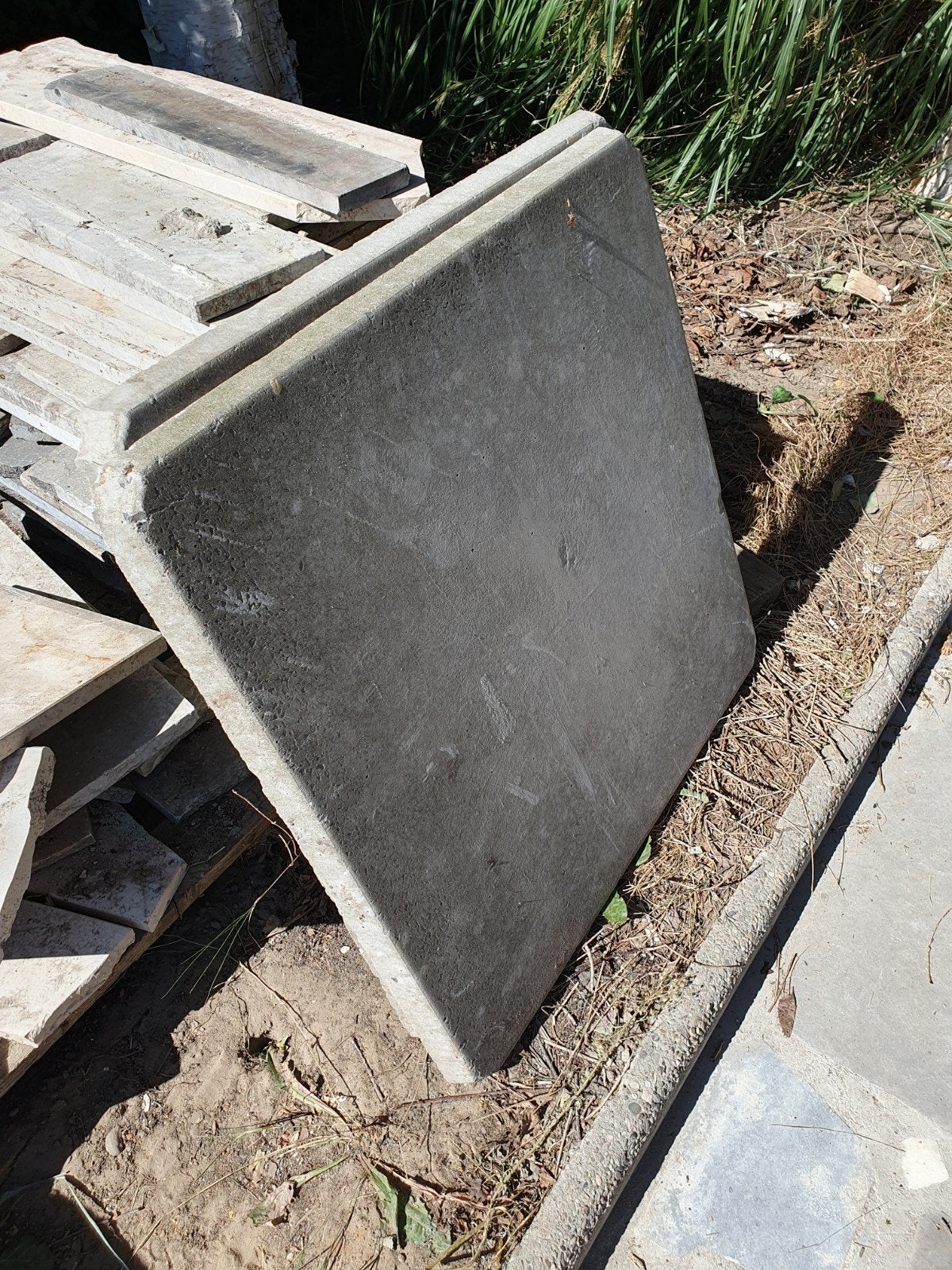 2 putdeksels 70x70 beton, Ophalen, Beton