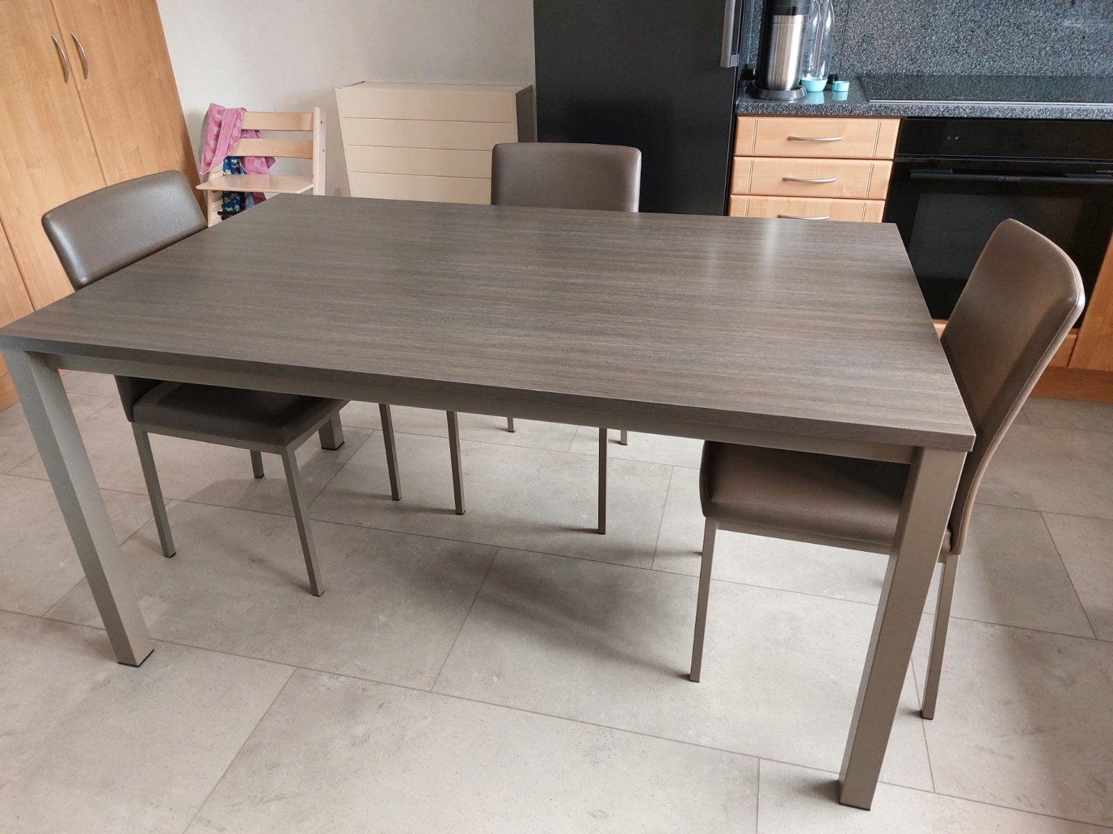 keukentafel 150x90, taupe, Huis en Inrichting, Ophalen