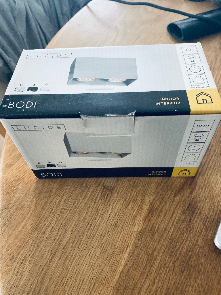 LUCIDE BODI ZWART PLAFONDSPOT - NIEUW IN DOOS, Ophalen, Halogeen, Strak, Metaal of Aluminium