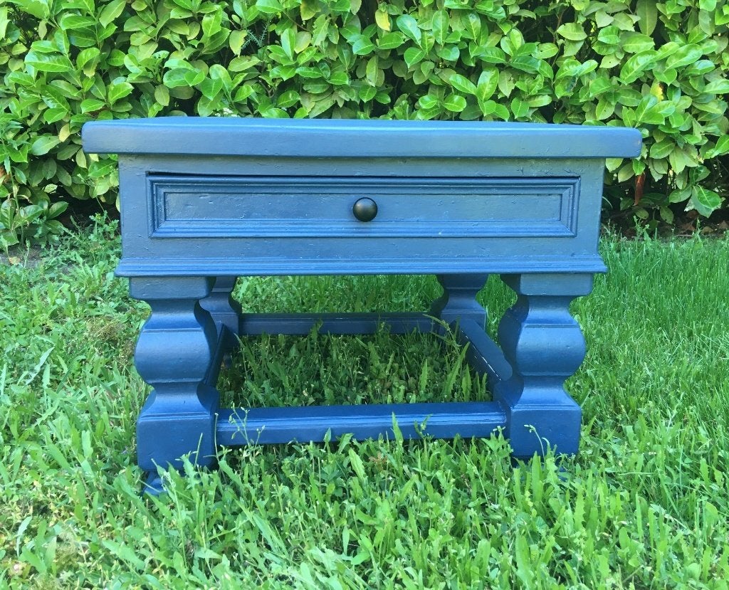 shabby vrolijk tafeltje in hout, Huis en Inrichting, Tafels | Salontafels, Zo goed als nieuw, 5 – 50, 50 tot 100 cm, 50 tot 100 cm