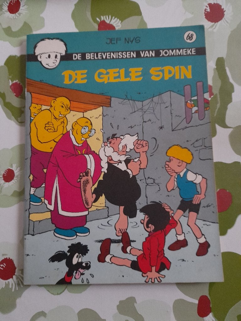 Jommeke nr 68 "De gele spin "eerste druk 1975, Boeken, Ophalen of Verzenden, Gelezen