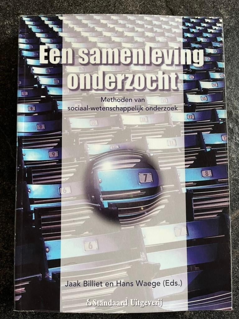 Een samenleving onderzocht -methoden - Waege - Billiet, Ophalen of Verzenden