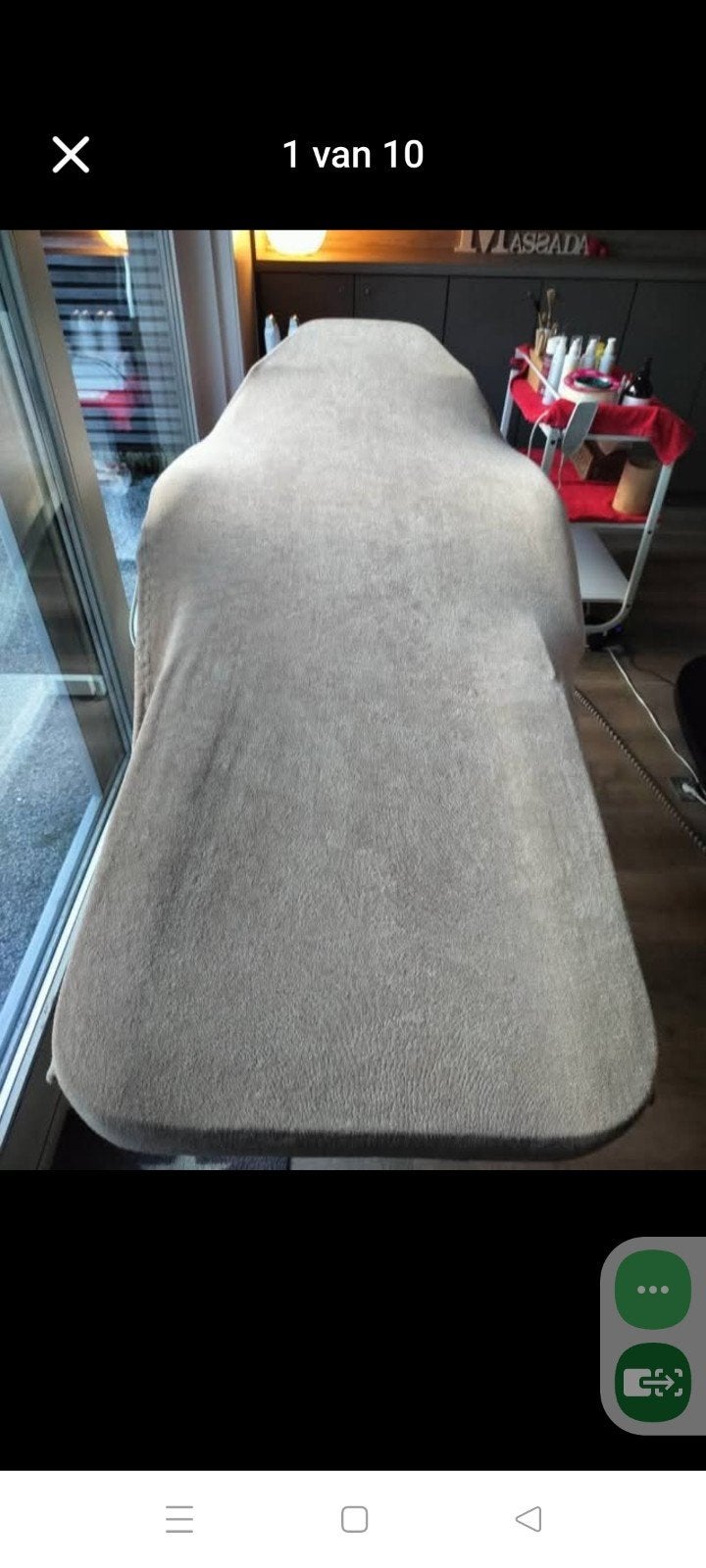 Behandelingszetel schoonheidssalon, Enlèvement