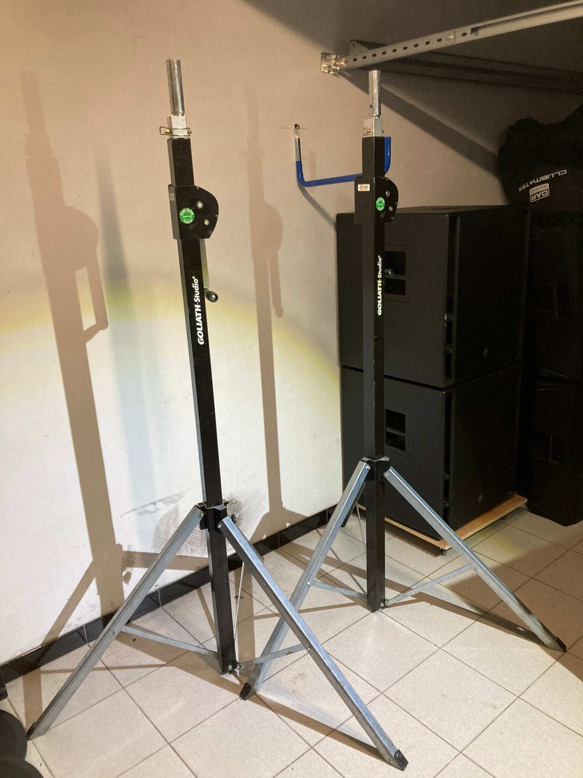 2 Wind-up lichtstatief 3800mm, Muziek en Instrumenten, Ophalen, Gebruikt, Licht