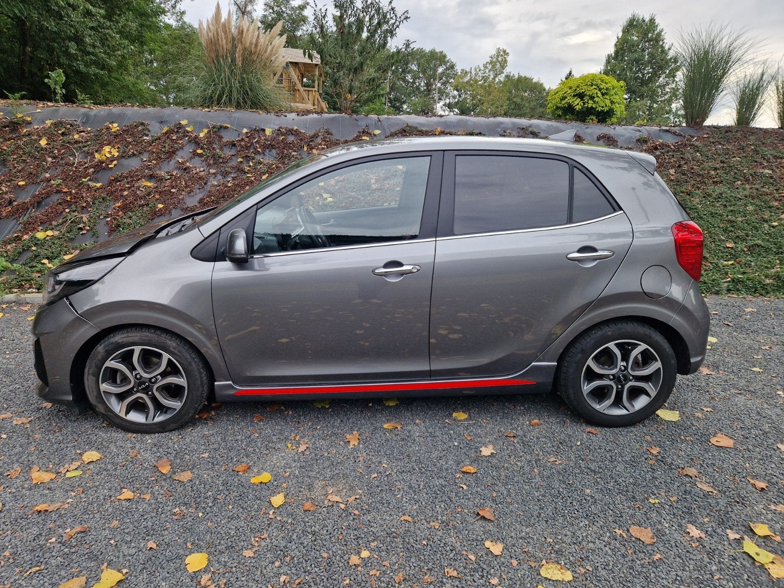 kia picanto gt line bj 2022 met schade, Auto's, Voorwielaandrijving, Leder, Handgeschakeld, 5 deurs