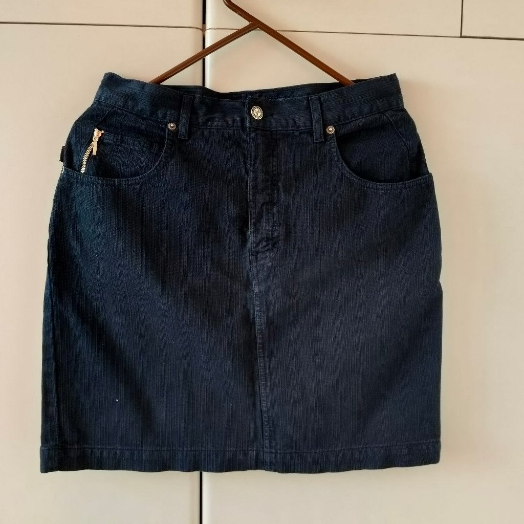 Korte donkerblauwe rok, Kleding | Dames, Ophalen, Blauw, Maat 42/44 (L), Zo goed als nieuw