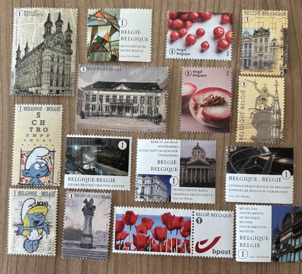 BELGIQUE - 15 timbres neufs, tarif 1, Envoi, Non oblitéré, Timbre-poste