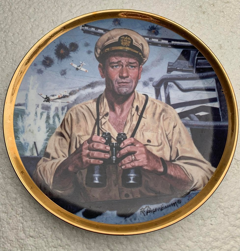 Souvenir bord, John Wayne, American Naval Heroe, R Doulton, Verzamelen, Militaria | Algemeen, Ophalen of Verzenden, Marine, Kunstobject