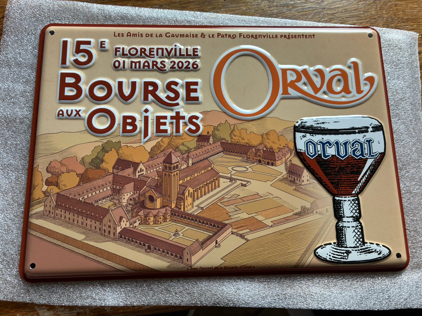 Plaque Orval tôle, Enlèvement, Comme neuf
