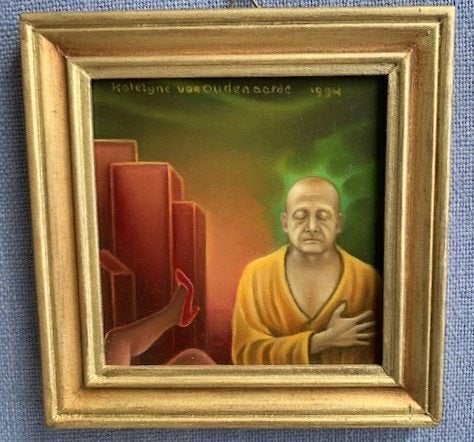 Surréaliste - en transe - Katelijne van Oudenaarde (1947), Antiquités & Art, Art | Peinture | Classique, Portrait ou Personnes