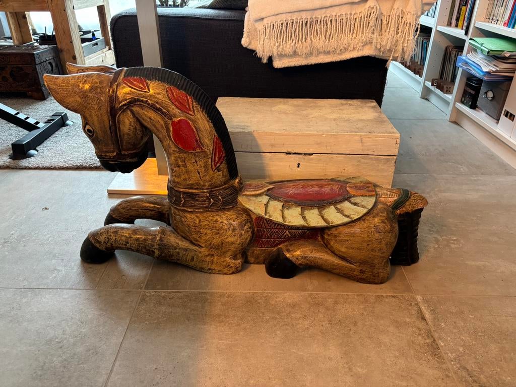 Cheval en bois plein, Antiquités & Art, Enlèvement