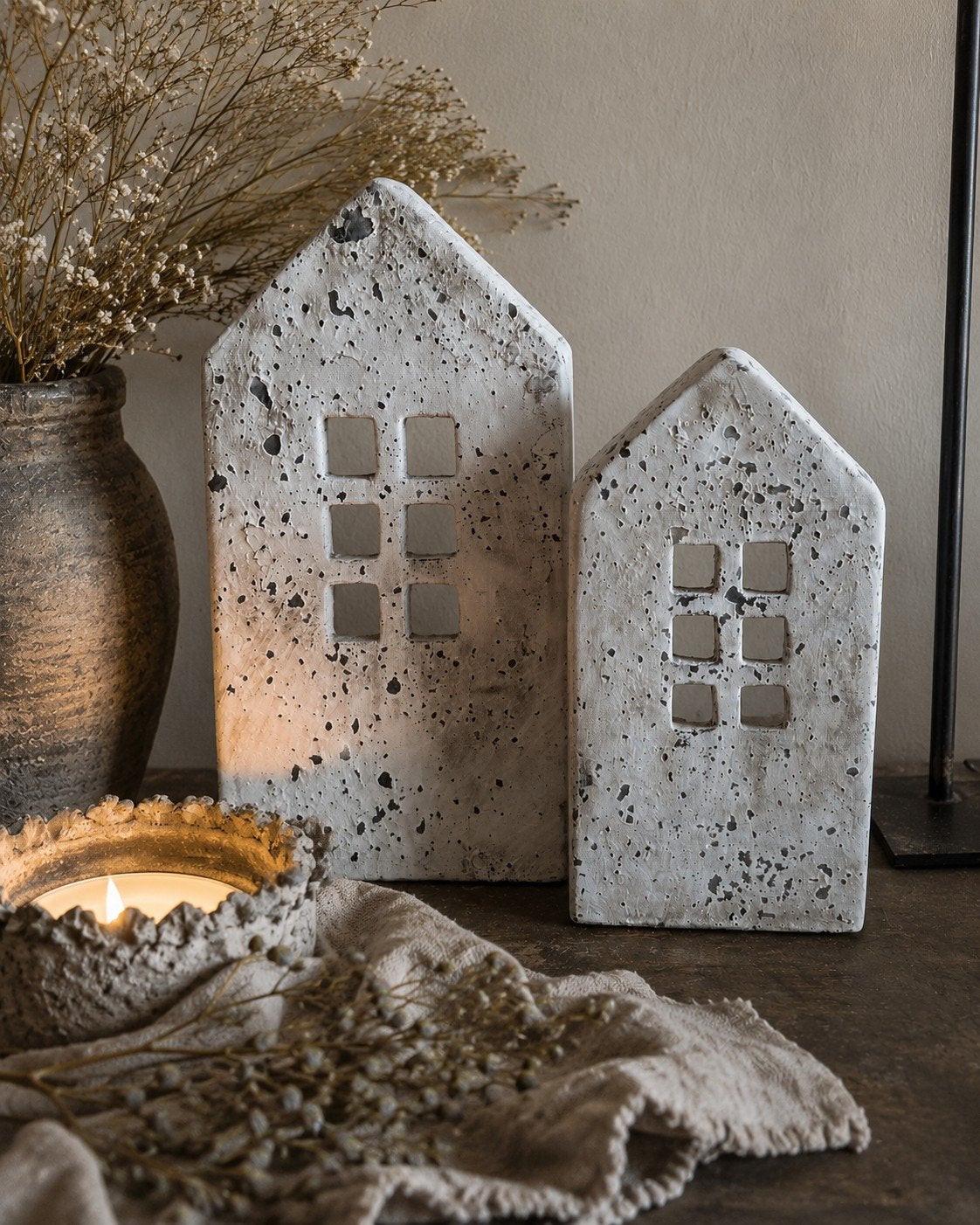 set van 2 prachtige landelijke huisjes, Huis en Inrichting, Ophalen of Verzenden, Nieuw, Groen, Landelijk