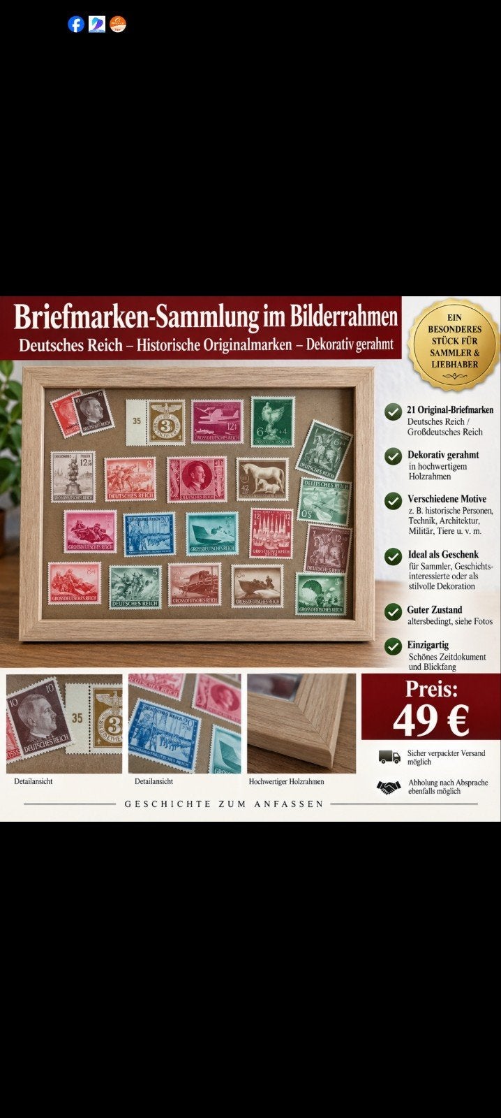 timbre de l'Empire allemand, Enlèvement ou Envoi