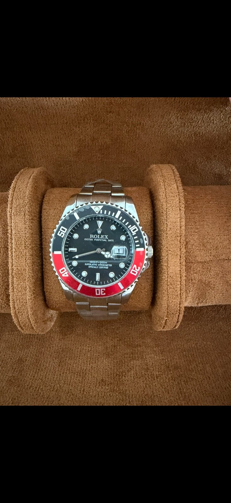 Montre noire et rouge, Autres marques, Enlèvement ou Envoi, Autres matériaux, Autres matériaux