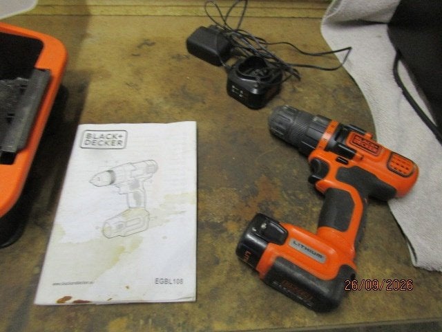 Tournevis / foreuse à batterie Black&Decker EGBL108 10,8 V, Enlèvement ou Envoi, Utilisé, Perceuse sans fil, Autres marques