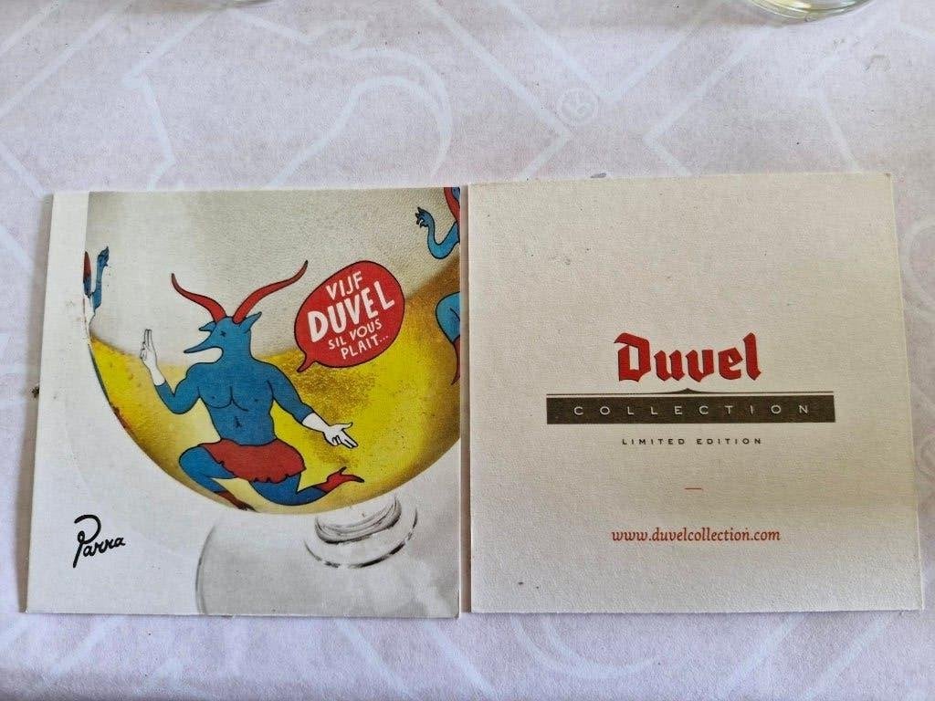 BIERKAARTJE DUVEL : PARRA 5 DUVELS BIER VILTJE, Verzamelen, Ophalen of Verzenden, Nieuw, Viltje(s), Duvel